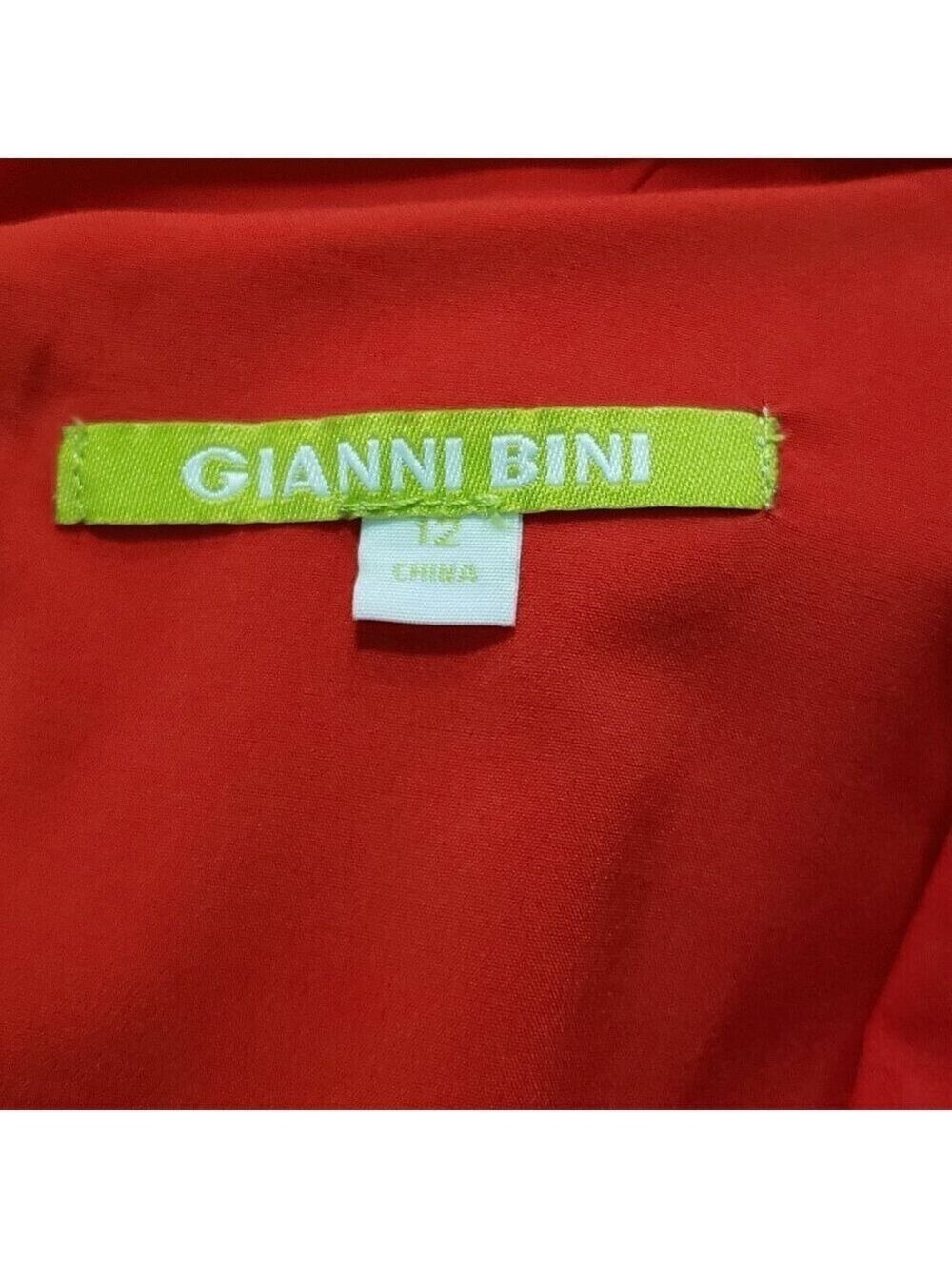 Women’s Gianni Bini Red V-Neck Wrap Dress Size 12 - Picture 6 of 11